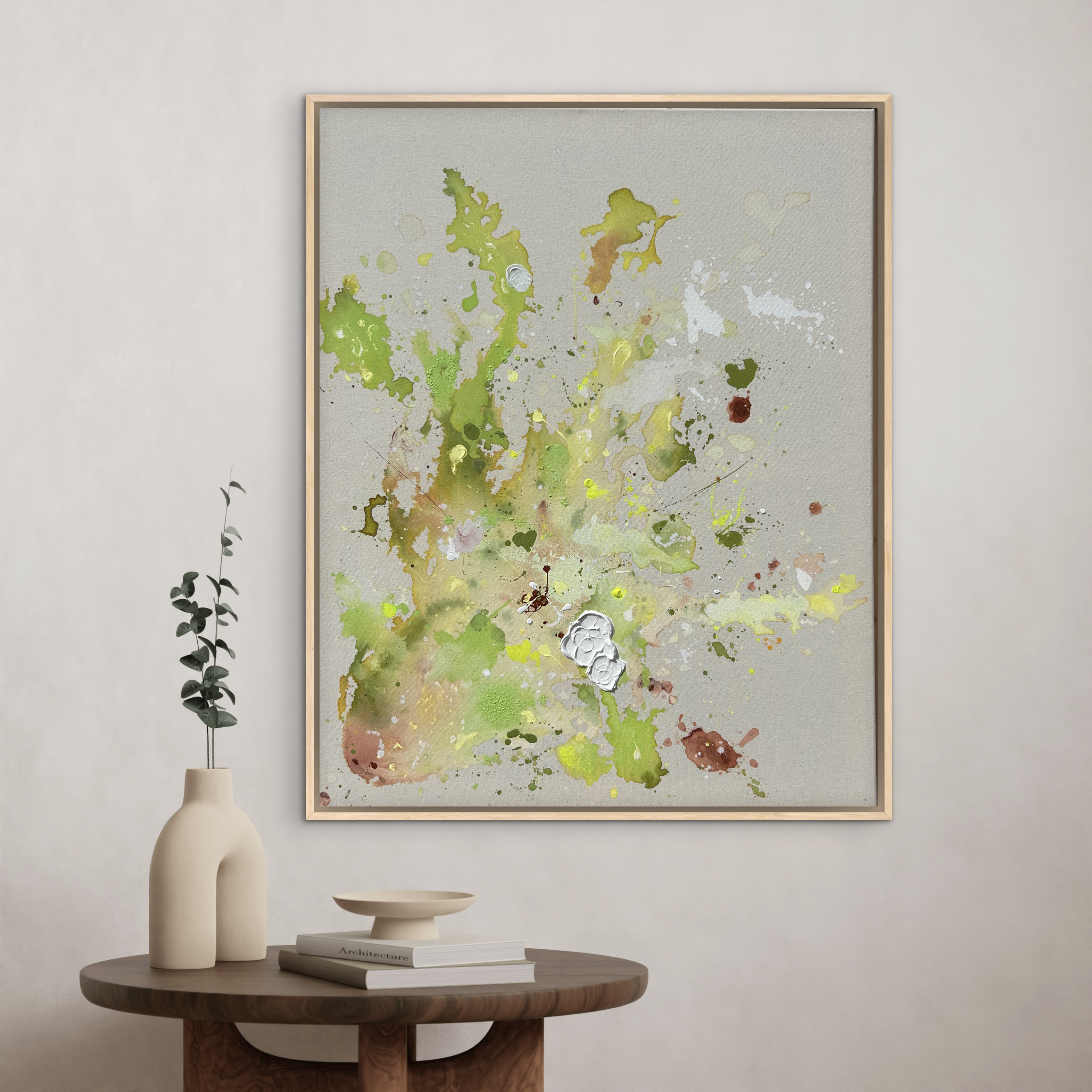 Key Lime Pie, 2024, Acryl und Struktur auf roher Baumwollleinwand, Ansicht 3